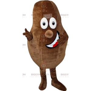 Bruine puppy Aardappel BIGGYMONKEY™ mascottekostuum met grote