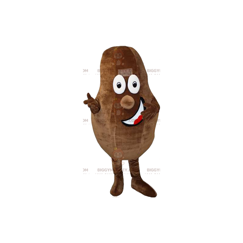 Costume de mascotte BIGGYMONKEY™ de patate dodu marron avec son Costume de mascotte BIGGYMONKEY™ de patate dodu marron avec son