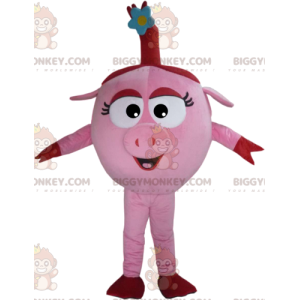 Costume de mascotte BIGGYMONKEY™ de truie rose toute mignonne