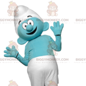 Κοστούμι μασκότ Μπλε Στρουμφ BIGGYMONKEY™ με λευκό φασόλι - Μασκότ διάσημων χαρακτήρων - BIGGYMONKEY_011683 - BiggyMonkey.com