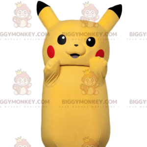 BIGGYMONKEY™ mascot costume of Pikachu, the Pokemon character -