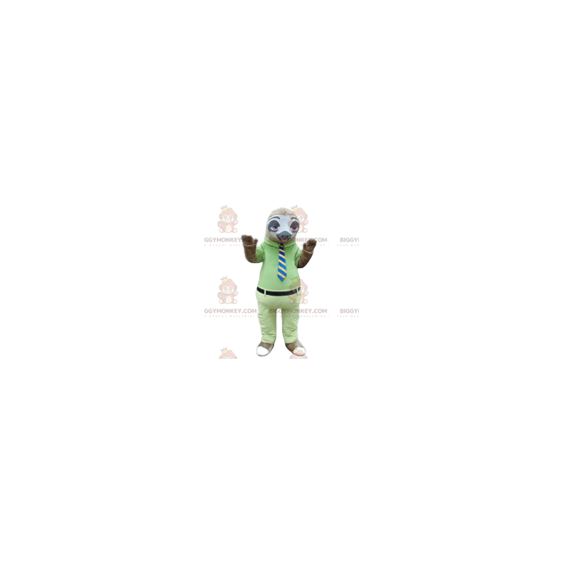 Costume de mascotte BIGGYMONKEY™ de Flash, le paresseux rapide Costume de mascotte BIGGYMONKEY™ de Flash, le paresseux rapide