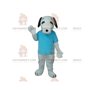 Traje de mascote de cachorro branco BIGGYMONKEY™ com camiseta