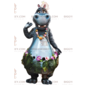 BIGGYMONKEY™ Mascot Costume of Gloria, the Cute Hippopotamus