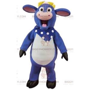 Kostým maskota BIGGYMONKEY™ Purpurové krávy s puntíkatým šátkem