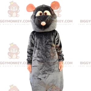 Disfraz de mascota BIGGYMONKEY™ de Rémi, la pequeña rata gris