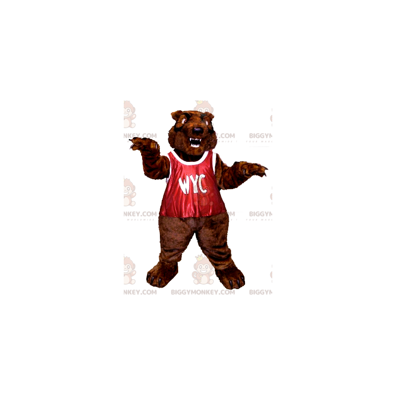 BIGGYMONKEY™ Costume da mascotte dell'orso bruno ruggente con BIGGYMONKEY™ Costume da mascotte dell'orso bruno ruggente con