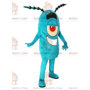 Turkoois Cyclops Monster Mascottekostuum BIGGYMONKEY™ met