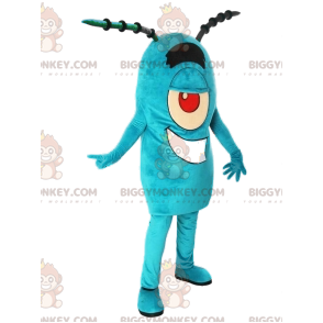 Turquoise Cyclops Monster Mascot Costume BIGGYMONKEY™ with