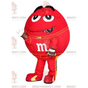 Traje de mascote M&M'S BIGGYMONKEY™ vermelho com olhos enormes