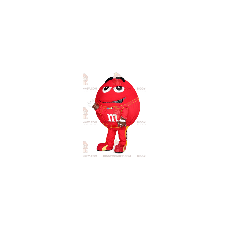 M&M's BIGGYMONKEY™ mascot costume red with huge eyes –