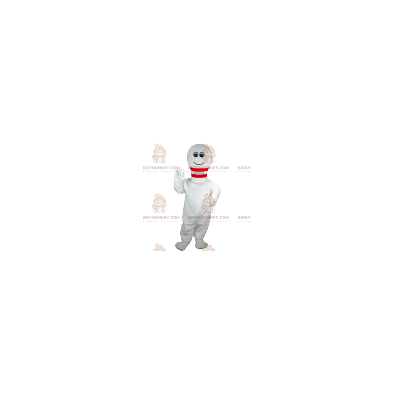 Cute Smiling White Bowling Pin BIGGYMONKEY™ Mascot Costume -