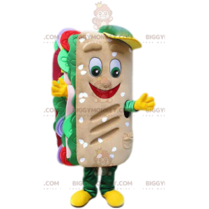 BIGGYMONKEY™ Gourmet Salade, Tomaat & Ui Panini Mascot Kostuum