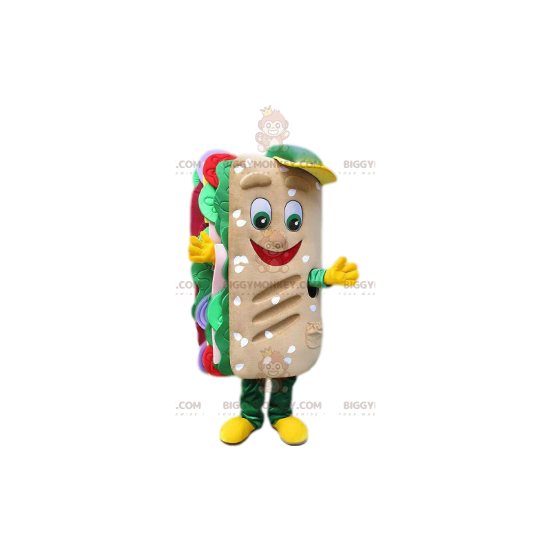 BIGGYMONKEY™ Gourmet Salad, Tomato & Onion Panini Mascot