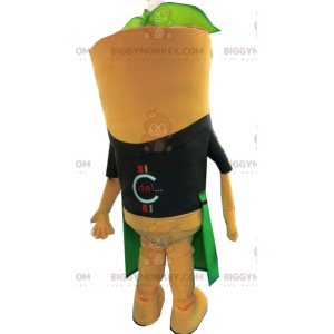 Giant Carrot BIGGYMONKEY™ maskottiasu esiliinalla -
