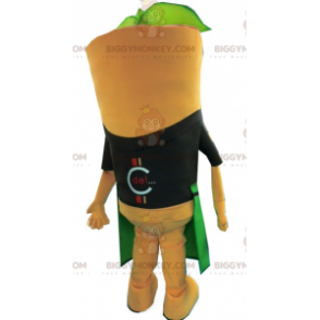 Giant Carrot BIGGYMONKEY™ maskottiasu esiliinalla -