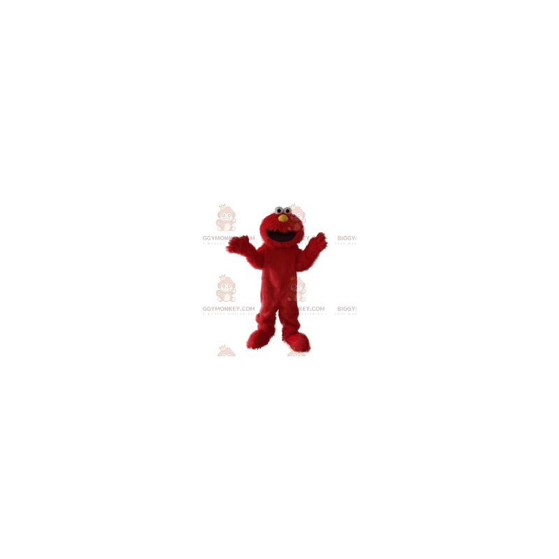 Divertente costume della mascotte del mostro rosso peloso Divertente costume della mascotte del mostro rosso peloso
