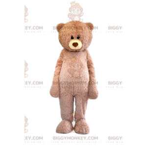 BIGGYMONKEY™ maskotdräkt beige björn för söt med sin ömma look