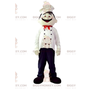 BIGGYMONKEY™ kokkemaskotkostume med hvid toque - Biggymonkey.com