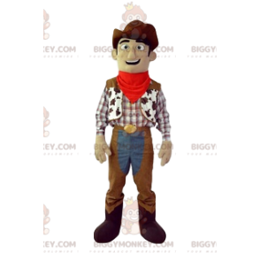Cowboy BIGGYMONKEY™ Maskottchenkostüm mit braunem Hut und typischer Jacke - Menschliche Maskottchen - BiggyMonkey.com