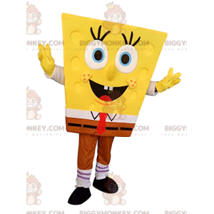BIGGYMONKEY™ mascot costume of the famous super happy SpongeBob