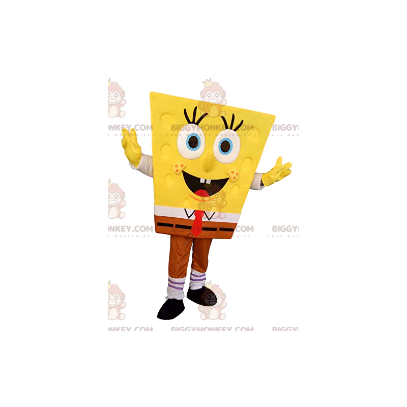 BIGGYMONKEY™ mascot costume of the famous super happy SpongeBob