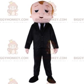Traje de mascote masculino BIGGYMONKEY™ em terno preto e