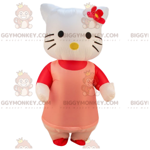 Hello Kitty BIGGYMONKEY™ mascottekostuum met roze jurk en rode