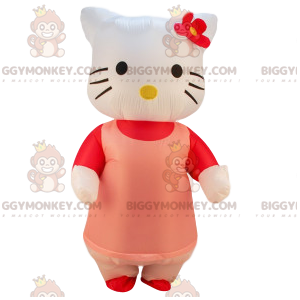 Hello Kitty BIGGYMONKEY™ Maskottchenkostüm mit rosafarbenem
