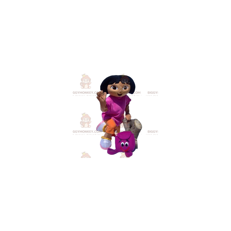 Disfraz de mascota Dora the Explorer BIGGYMONKEY™ con mochila Disfraz de mascota Dora the Explorer BIGGYMONKEY™ con mochila