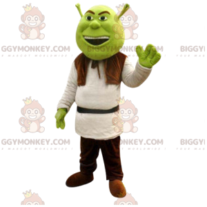 Costume de mascotte BIGGYMONKEY™ de Shrek, ogre verdâtre -