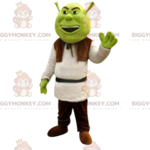 BIGGYMONKEY™ costume mascotte di Shrek, famoso orco verdastro -