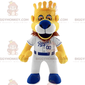 Στολή μασκότ Lion Royal BIGGYMONKEY™ με στολή μπέιζμπολ και