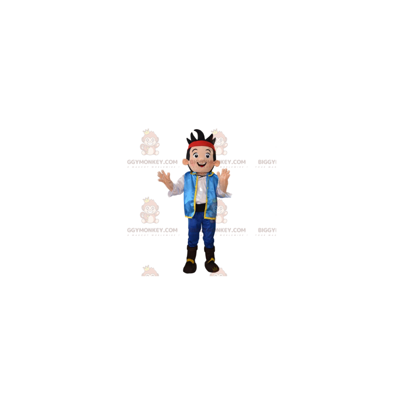 Manga-personage BIGGYMONKEY™-mascottekostuum met rode bandana - Manga-personage BIGGYMONKEY™-mascottekostuum met rode bandana -