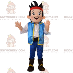 Manga Character BIGGYMONKEY™ maskotkostume med rød bandana -