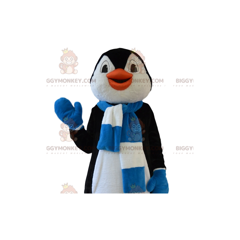 BIGGYMONKEY™ Funny Penguin Mascot Costume With Blue And White