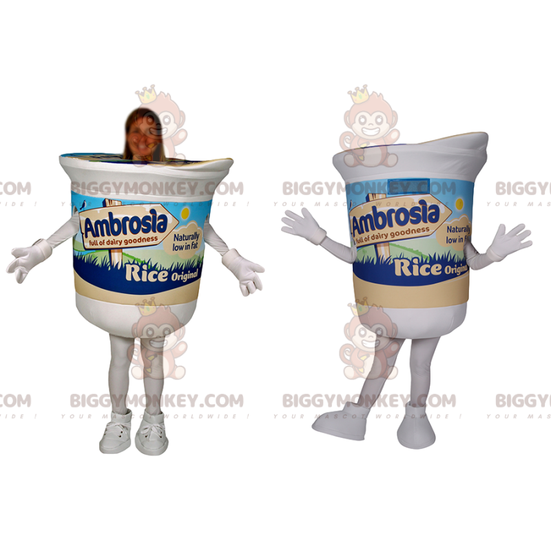 Tasty White Yogurt BIGGYMONKEY™ Mascot Costume - Biggymonkey.com Tasty White Yogurt BIGGYMONKEY™ Mascot Costume - Biggymonkey.com
