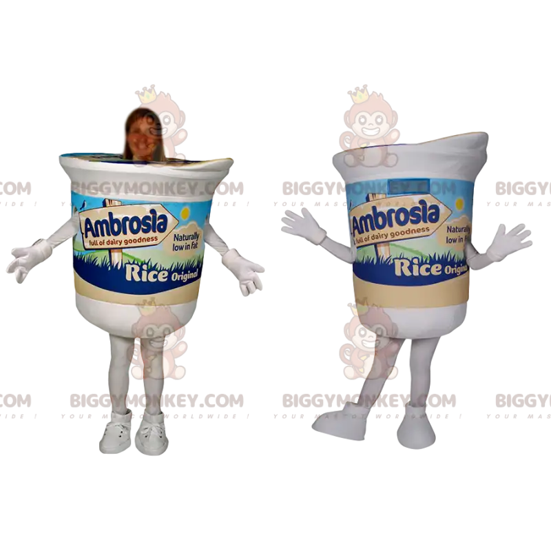 Tasty White Yogurt BIGGYMONKEY™ Mascot Costume - Biggymonkey.com