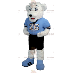 BIGGYMONKEY™ Weißes Teddybär-Maskottchen-Kostüm in