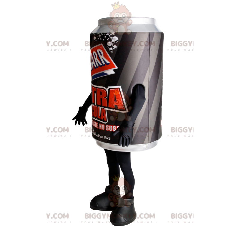 Black and Gray Soda Can BIGGYMONKEY™ Mascot Costume –