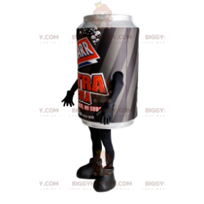 Black and Gray Soda Can BIGGYMONKEY™ Mascot Costume –