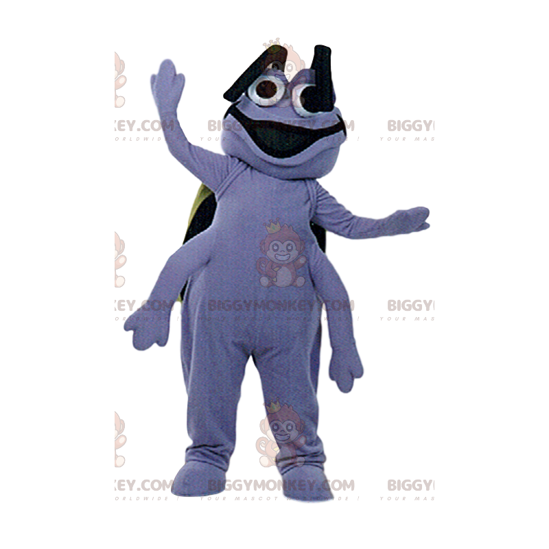 Fantasia de mascote BIGGYMONKEY™ de dinossauro roxo famoso dos desenhos  animados do Barney