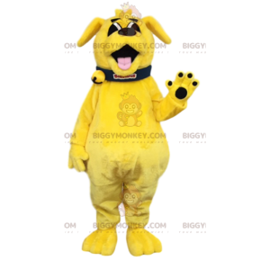BIGGYMONKEY™ Μασκότ Κοστούμι Flash Yellow Dog με μαύρο κολάρο -