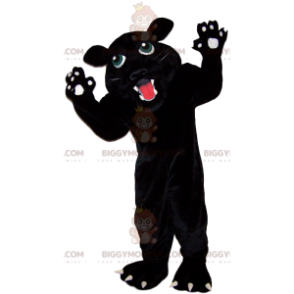 Costume da mascotte della pantera nera selvaggia BIGGYMONKEY™ -