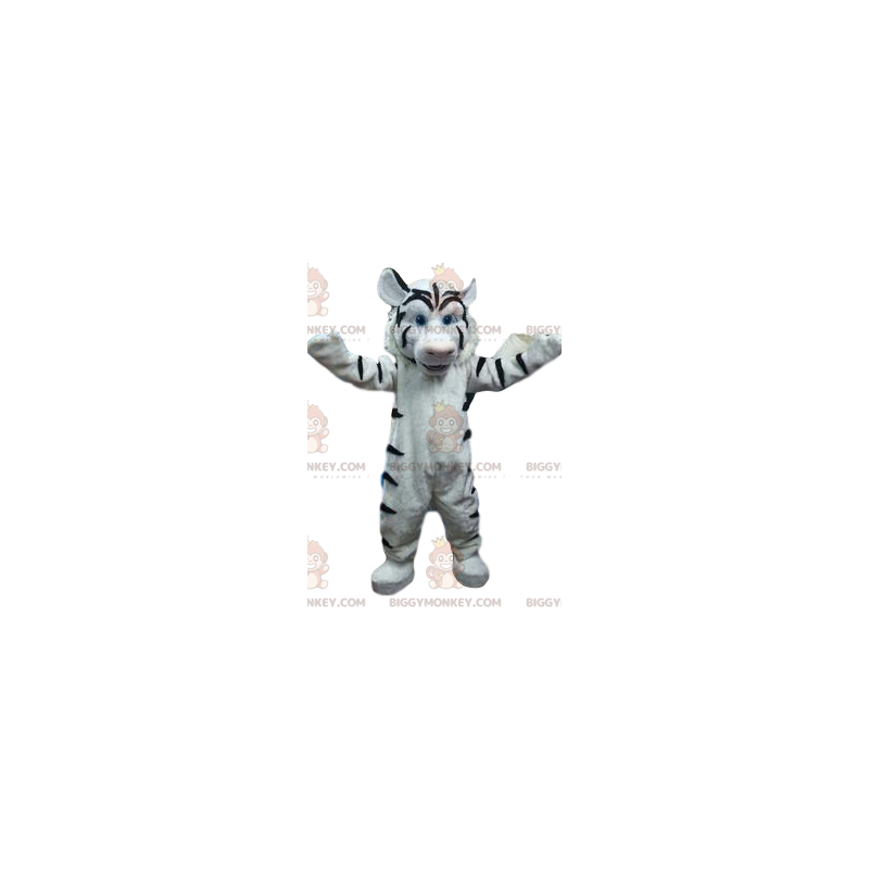 Kostium maskotka Majestic Giant White Tiger BIGGYMONKEY™ - Kostium maskotka Majestic Giant White Tiger BIGGYMONKEY™ -
