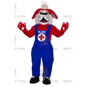 BIGGYMONKEY™ Red St Bernard Rescuer sinisessä haalareissa