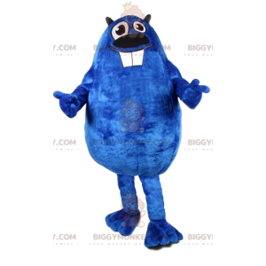 Original and Funny Blue Beaver BIGGYMONKEY™ Mascot Costume -