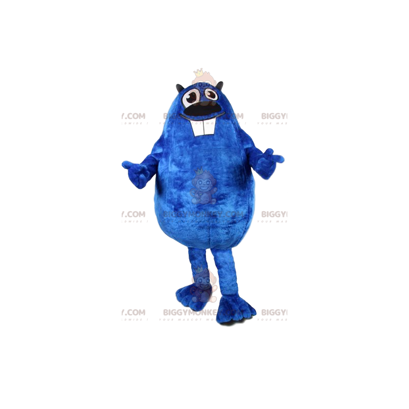 Original and Funny Blue Beaver BIGGYMONKEY™ Mascot Costume -