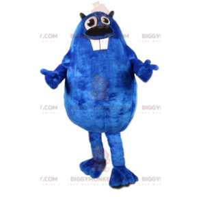 Original and Funny Blue Beaver BIGGYMONKEY™ Mascot Costume -