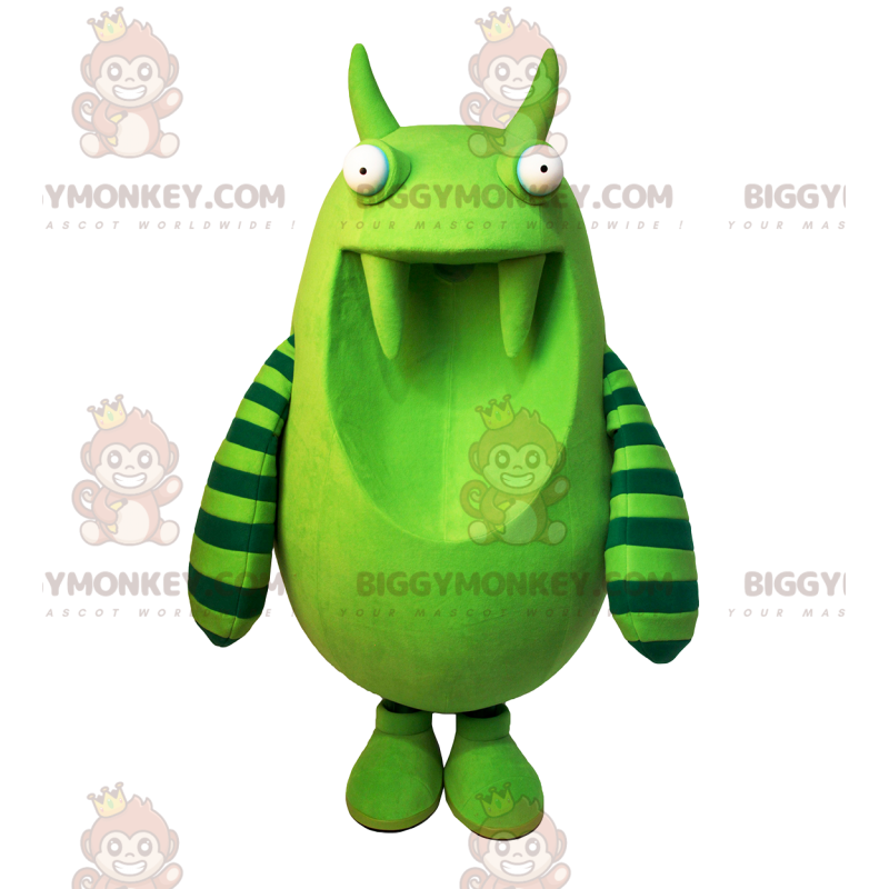 Costume de mascotte BIGGYMONKEY™ de monstre vert géant avec des Costume de mascotte BIGGYMONKEY™ de monstre vert géant avec des